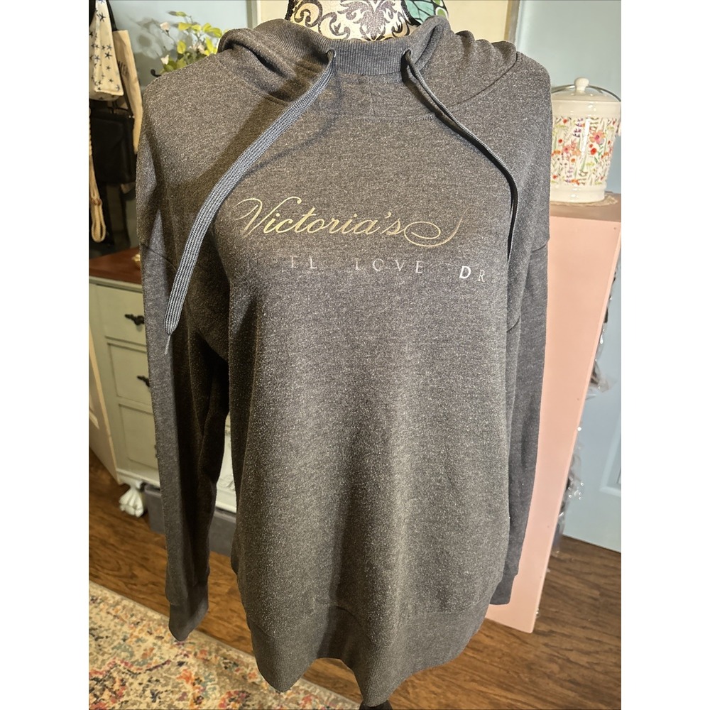 Victoria's Secret Gray Hoodie Sweatshirt Casual Body Corp Pullover‎ Medium